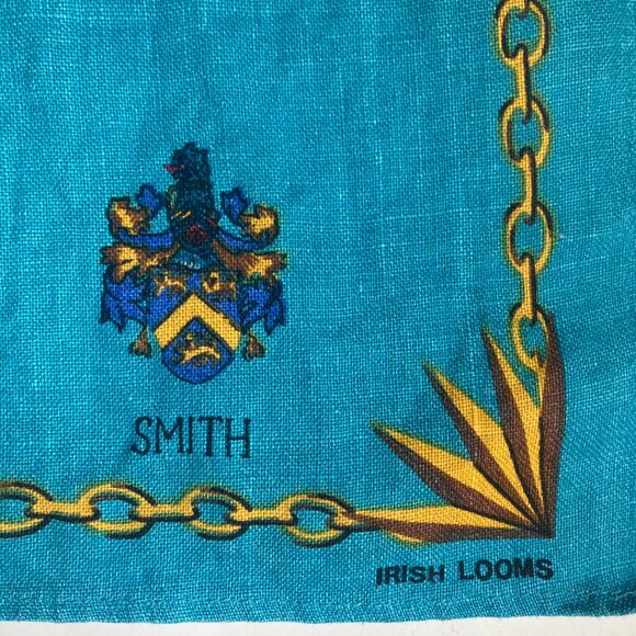 Vintage Irish Linen Bermuda Map Tea Towel Crests By Decorama Made in Ireland - Picture 3 of 9